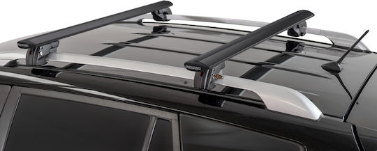 Menabo Μπάρες Οροφής Αλουμινίου 135εκ. για BMW X7 2018+ (Σετ με πόδια) Μαύρες