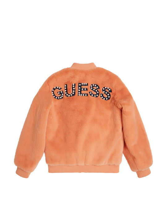 Kids' Fur Short with Hood Pink