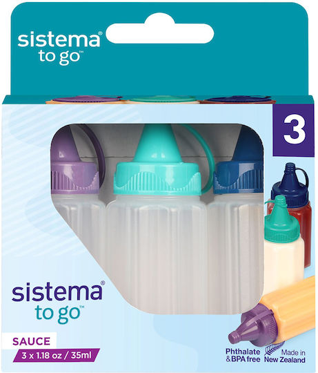Sistema Sauce containers Kitchen Squeeze Bottle 35ml 3pcs