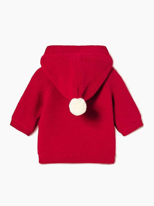Kids Cardigan Cotton with Hood Bright Azure