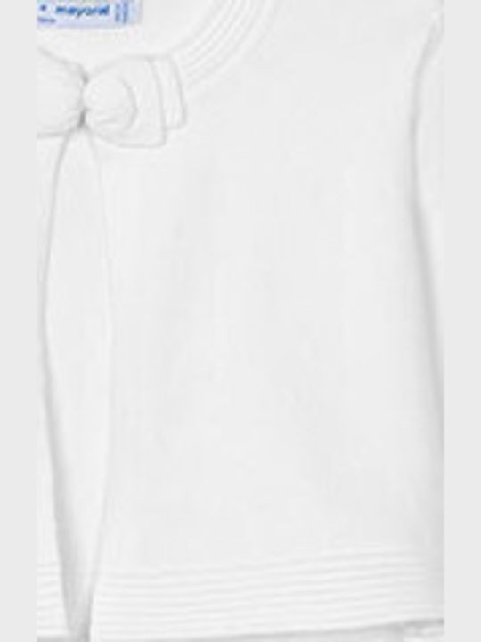 Kinderstrickjacke Baumwolle Weiß