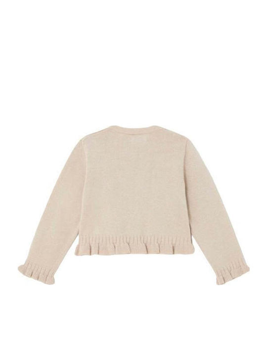 Kinderstrickjacke Baumwolle Beige/Gold
