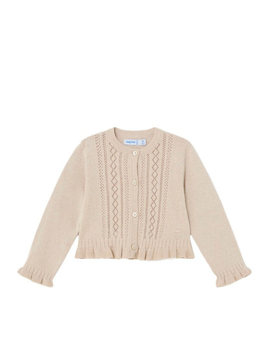 Kinderstrickjacke Baumwolle Beige/Gold