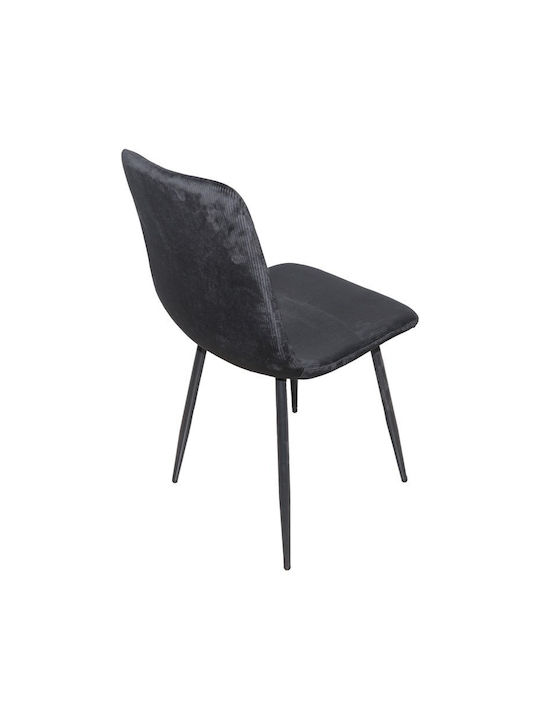 Grato Dining Room Fabric Chair Black-leg Black 45.5x53.5x88.5cm