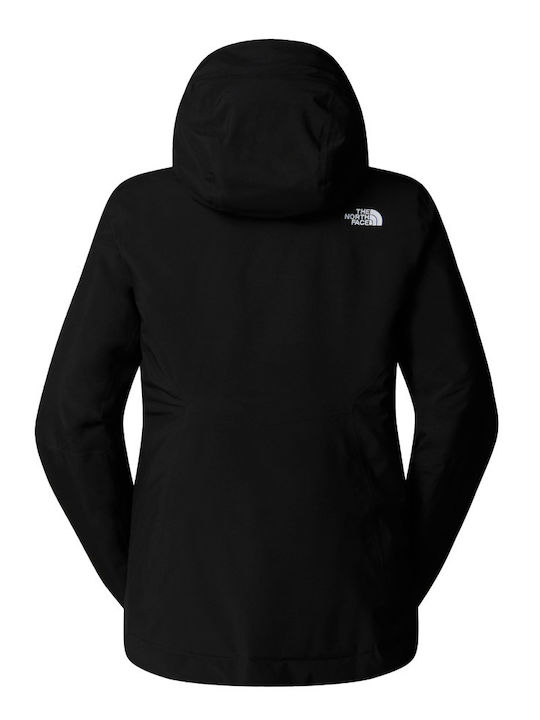 Inlux Insulated Women's Sports Jacket for Winter with Hood Tnf Black