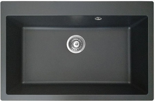Duralit Drop-In Sink Synthetic Granite W76xD50cm White