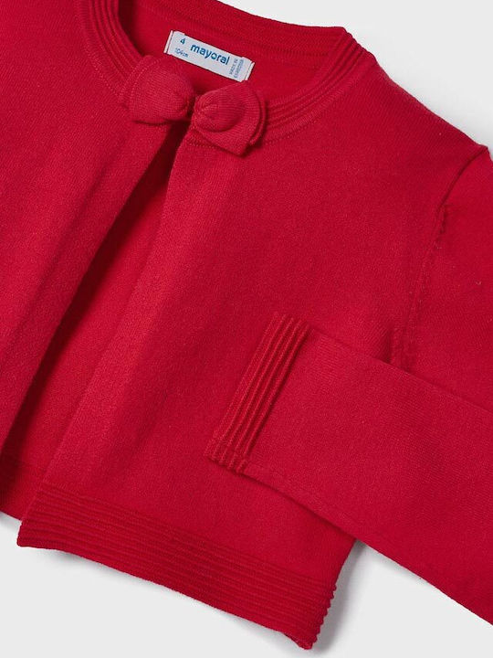 Kinderstrickjacke Baumwolle Rot