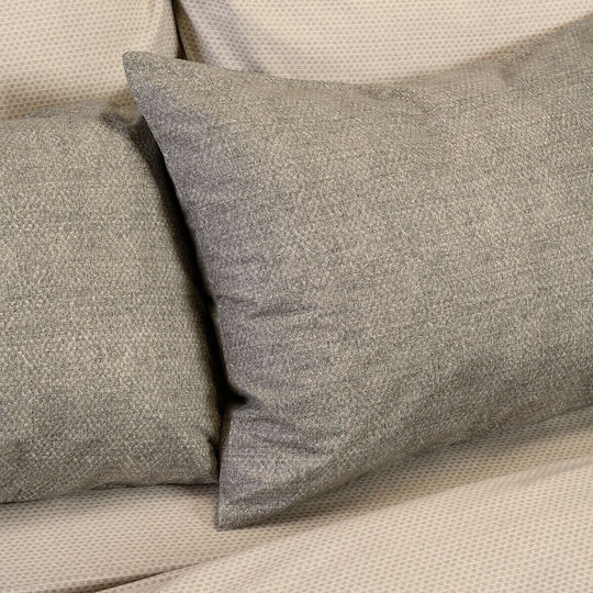 Melinen Cotton Single Duvet Cover 165x245 Luca Gray