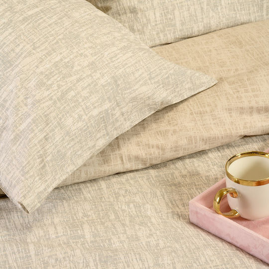 Melinen Duvet Cover Set Cotton Single with Pillowcase 165x245 Milan Grey