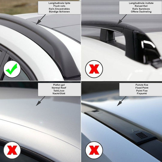 Menabo 135cm. pentru Renault Kadjar 2015+ (Set cu picioare) Negre