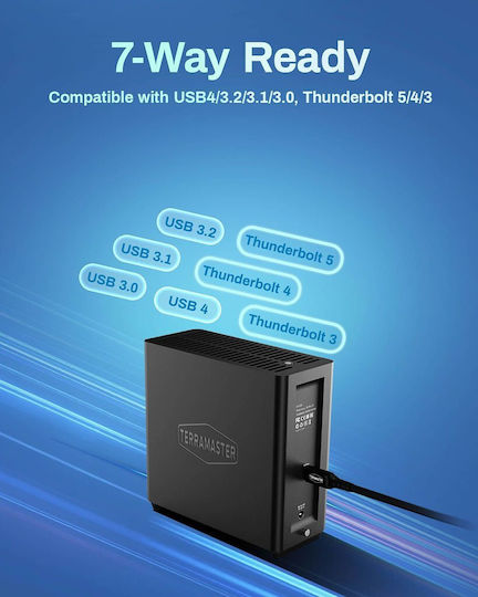 TerraMaster D4 SSD NAS Tower με 4 θέσεις για M.2/SSD