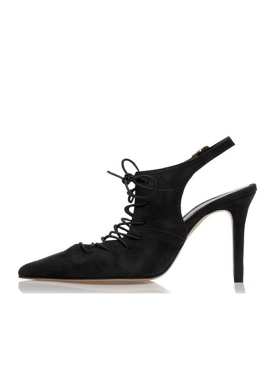 Suede Black Heels