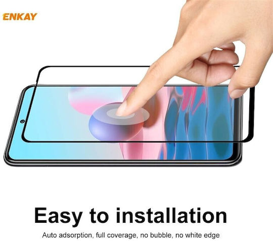 Enkay Vollkleber Vollflächig gehärtetes Glas (Xiaomi Redmi Note 10, Xiaomi Redmi Note 10s)