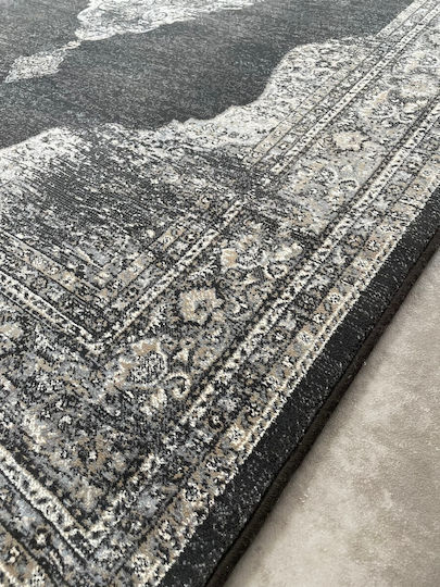 Ragolle Da Vinci Teppich Rechteckig Synthetisch,Polyester/Cotton/Leather mit Fransen Gray