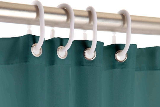 Douceur d'Intérieur Shower Curtain Fabric 180x200cm Blue/emerald