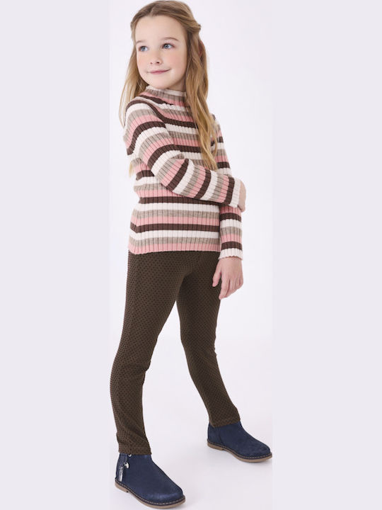 Kinder Leggings Lang Braun