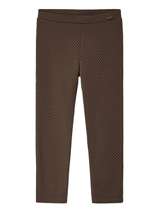 Kinder Leggings Lang Braun