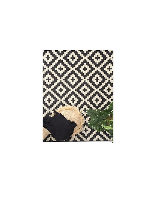 Royal Carpet Flox 721K Χαλί Ορθογώνιο Καλοκαιρινό Ψάθινο Black 140x200cm
