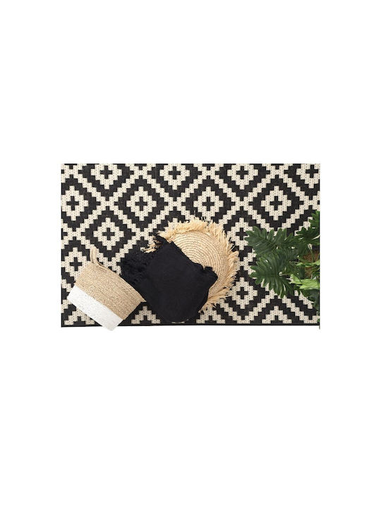 Royal Carpet Flox 721K Χαλί Ορθογώνιο Καλοκαιρινό Ψάθινο Black 200x285cm