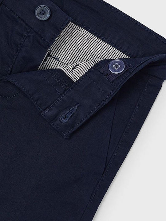 Kids' Chino Fabric Pants Dark Blue