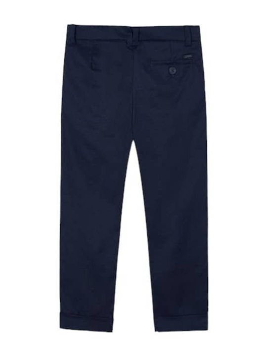 Mayoral Kinder Hose Chino Leinen Dunkelblau