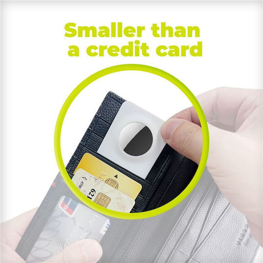 Mobile Origin Wallet Card Θήκη Σιλικόνης για AirTag σε Μαύρο χρώμα