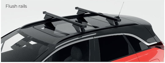 Menabo Μπάρες Οροφής Ατσάλινες 120εκ. για Seat Altea 2009+ (Σετ με πόδια) Μαύρες