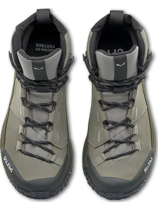 Salewa Puez Leather Men's Hiking Boots Shadow Dark Olive