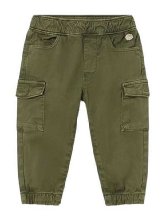 Pantaloni Cargo din Material Textil pentru Copii Verde