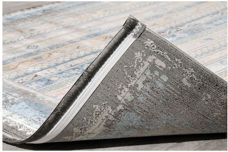 Tzikas Carpets 31637-110 Teppich Rechteckig Synthetisch,Polyester/Cotton/Leather mit Fransen Quares