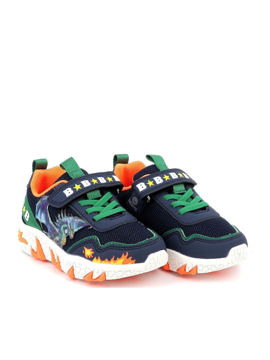 Kids Sneakers with Scratch & Lights Blue