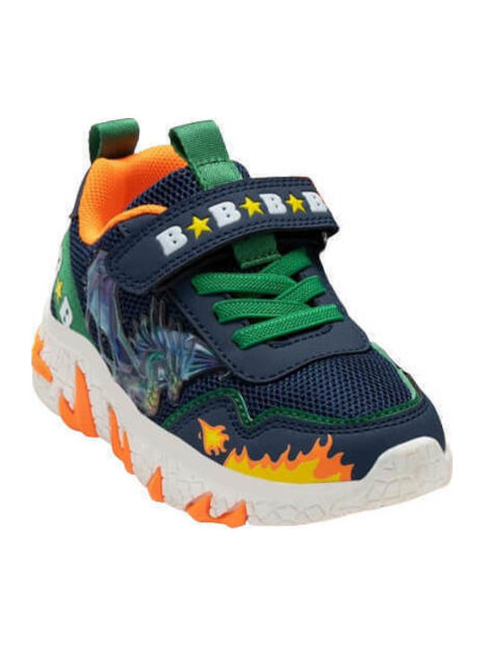 Kids Sneakers with Scratch & Lights Blue
