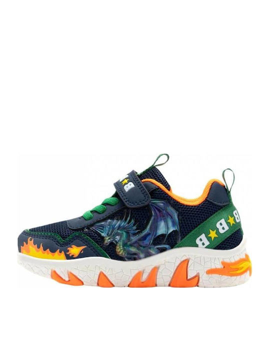 Kids Sneakers with Scratch & Lights Blue