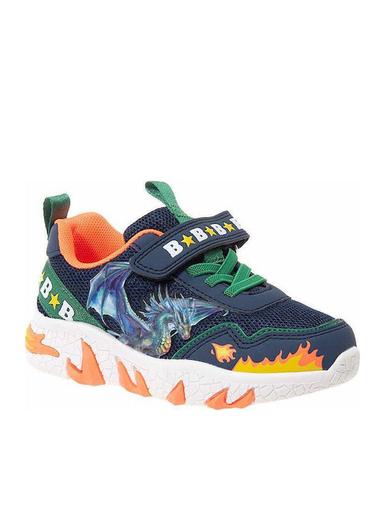 Kids Sneakers with Scratch & Lights Blue