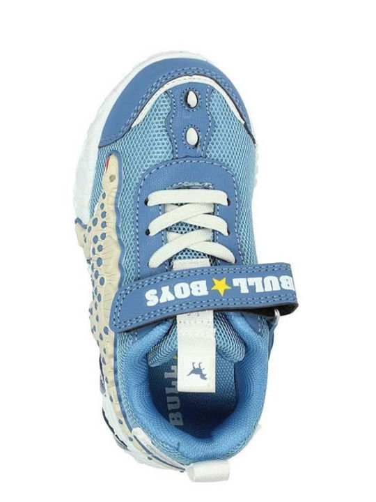 Παιδικά Sneakers με Σκρατς & Φωτάκια Μπλε