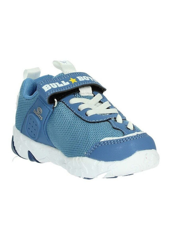 Παιδικά Sneakers με Σκρατς & Φωτάκια Μπλε