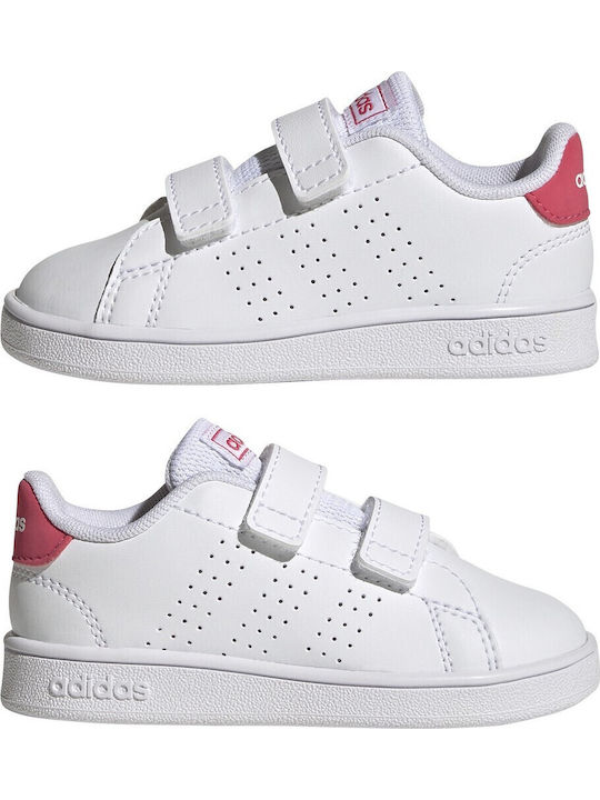 Vorteil ADVANTAGE Kinder Sneakers mit Klettverschluss Cloud White / Real Pink / Core Black