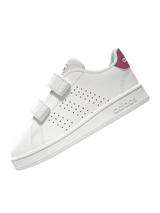 Vorteil ADVANTAGE Kinder Sneakers mit Klettverschluss Cloud White / Real Pink / Core Black