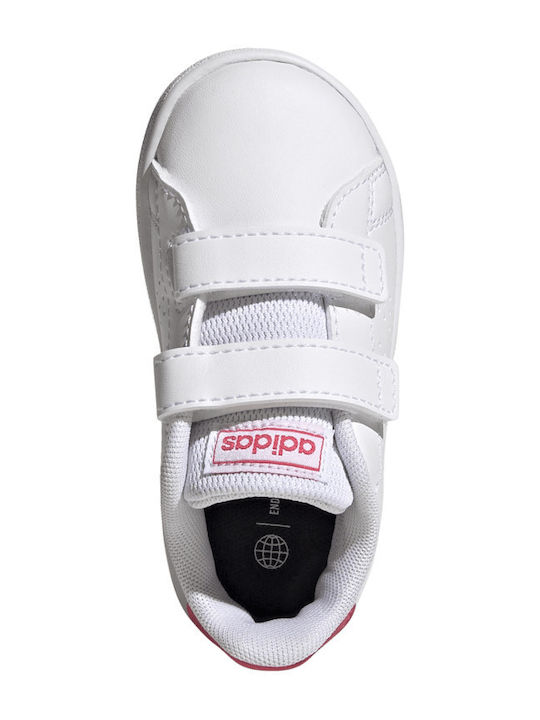 Vorteil ADVANTAGE Kinder Sneakers mit Klettverschluss Cloud White / Real Pink / Core Black