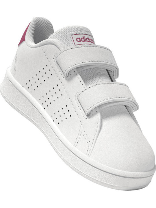Vorteil ADVANTAGE Kinder Sneakers mit Klettverschluss Cloud White / Real Pink / Core Black