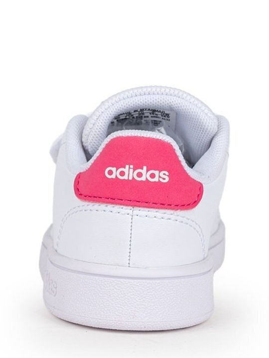 Vorteil ADVANTAGE Kinder Sneakers mit Klettverschluss Cloud White / Real Pink / Core Black