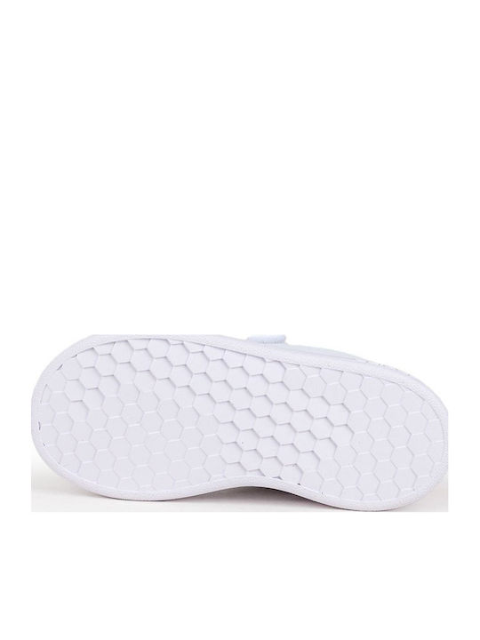 Vorteil ADVANTAGE Kinder Sneakers mit Klettverschluss Cloud White / Real Pink / Core Black