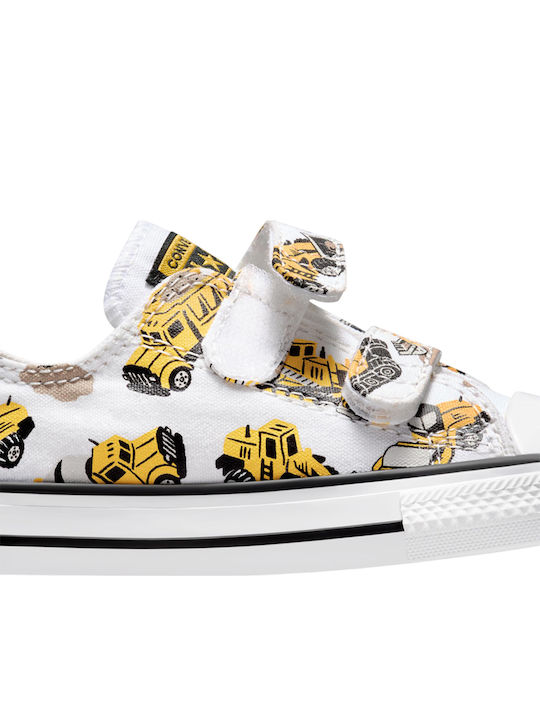 CHUCK TAYLOR ALL STAR Παιδικά Sneakers με Σκρατς Λευκά