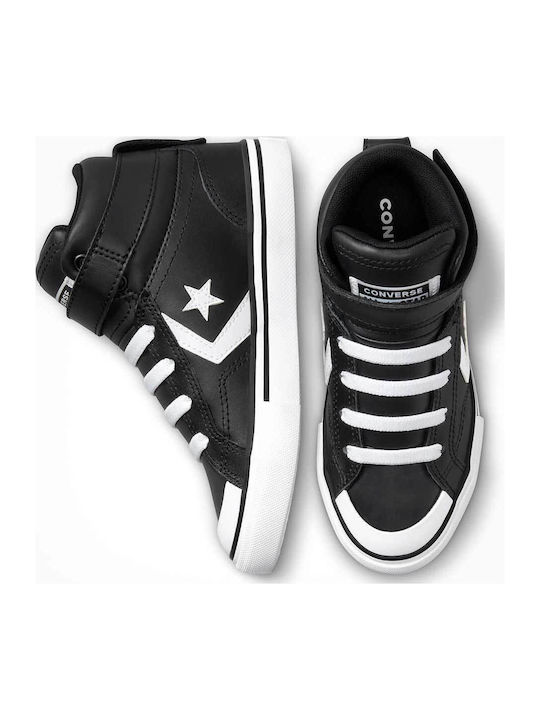 Youth Pro Blaze Strap Kids Sneakers High with Scratch Black