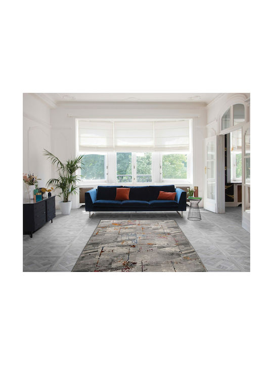 Newplan Valencia 7348A Χαλί Ορθογώνιο με Κρόσια Γκρι 160x230cm