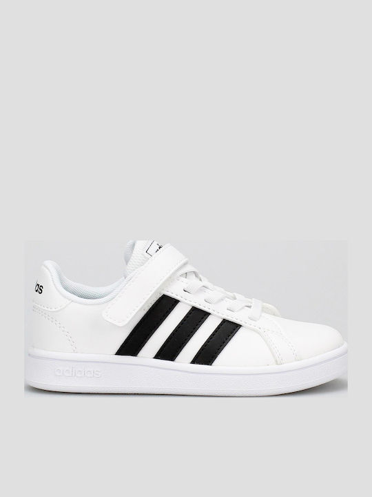 Grand Court Grand Court Kids Sneakers with Scratch Cloud White / Core Black
