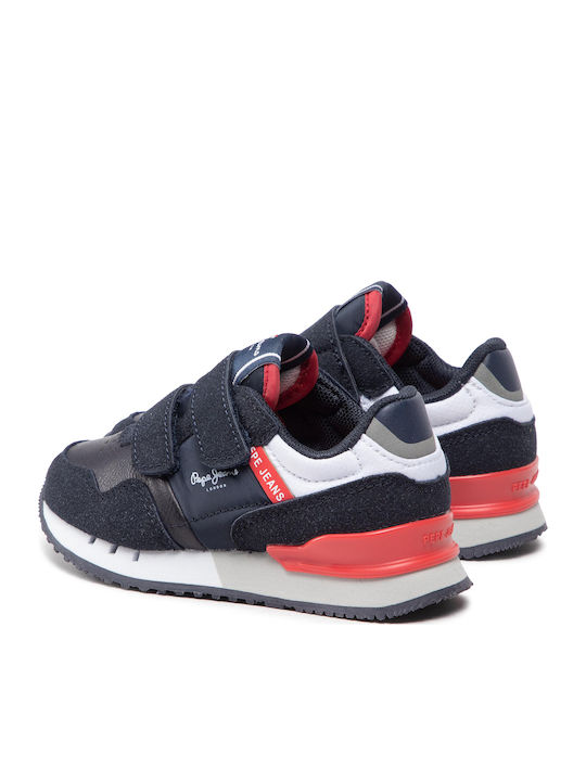London One Παιδικά Sneakers με Σκρατς Μπλε