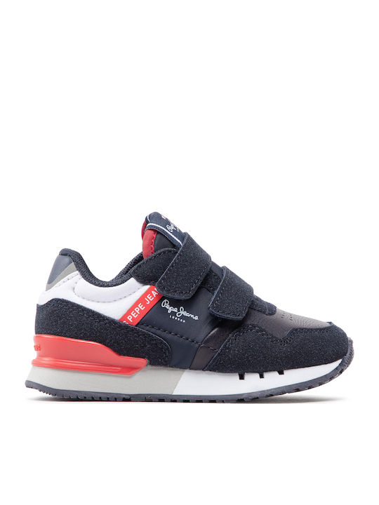London One Παιδικά Sneakers με Σκρατς Μπλε