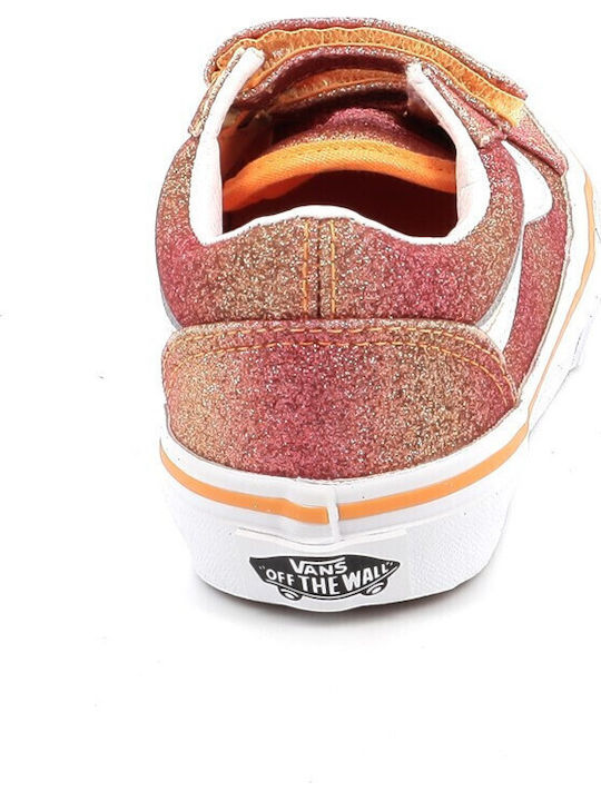 Uy Old Skool V Kids Sneakers with Scratch Orange