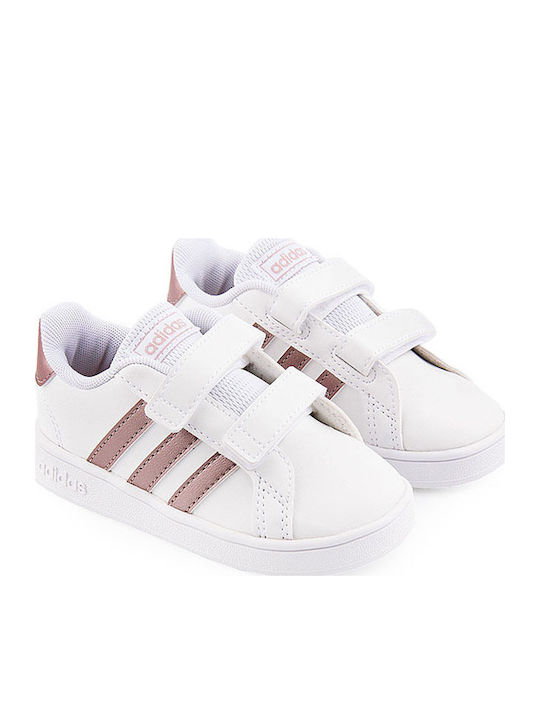 Grand Court GRAND COURT Kinder Sneakers mit Klettverschluss Cloud White / Copper Met / Light Granite